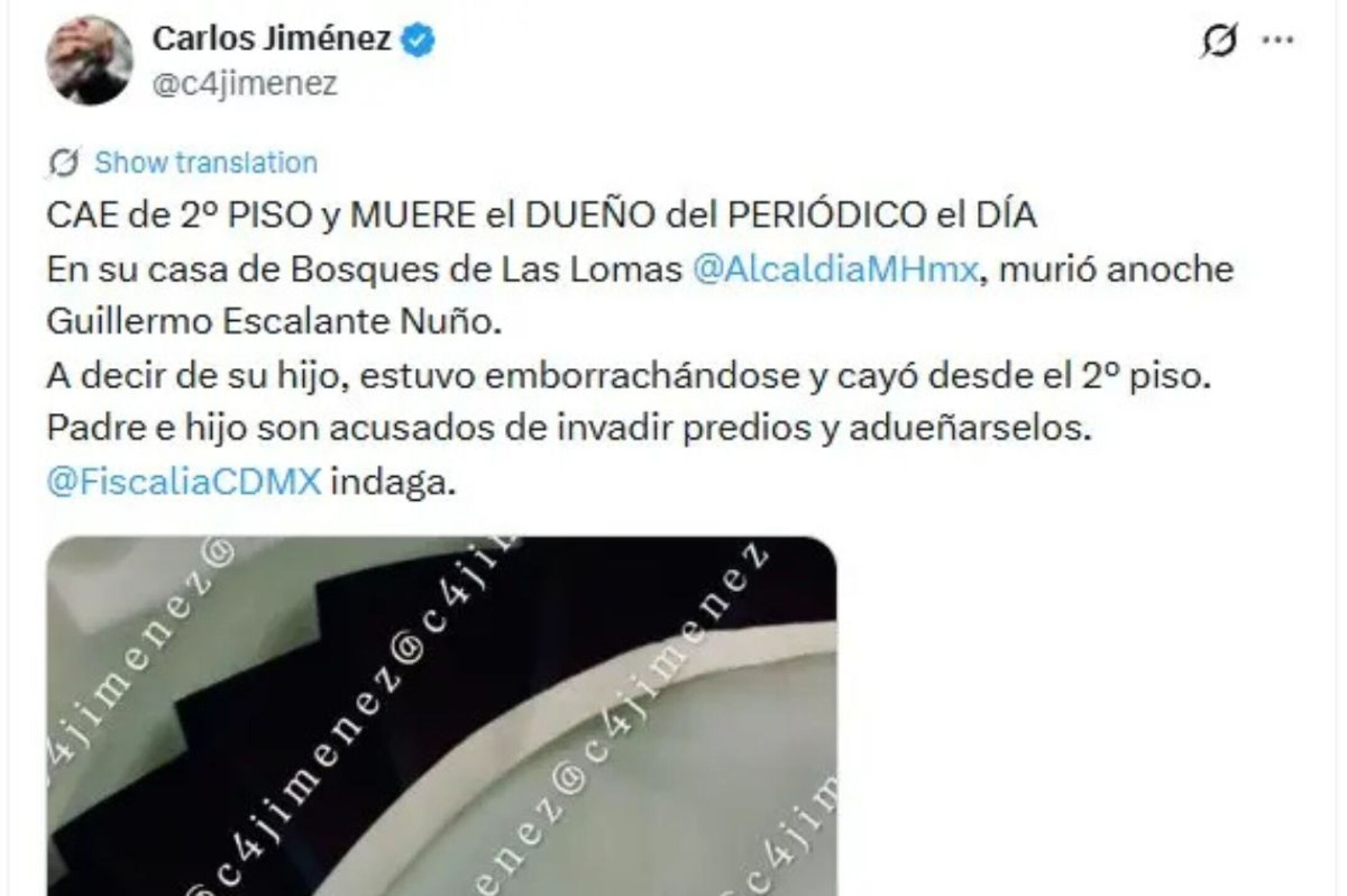¿Qué se sabe de la muerte del dueño del periódico El Día tras caer de un segundo piso