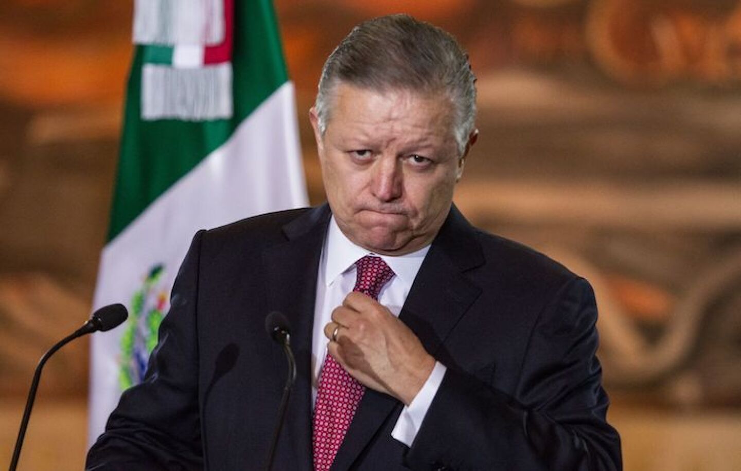 CIUDAD DE MÉXICO, 10OCTUBRE2019.- Arturo Zaldívar Llelo de Larrea, Magistrado Presidente de la Suprema Corte de Justicia de la Nación, ofreció una conferencia de prensa esta tarde en los murales de la SCJN. No quiso responder nada en referencia a la renuncia del Magistrado Eduardo Medina Mora.FOTO: VICTORIA VALTIERRA /CUARTOSCURO.COM