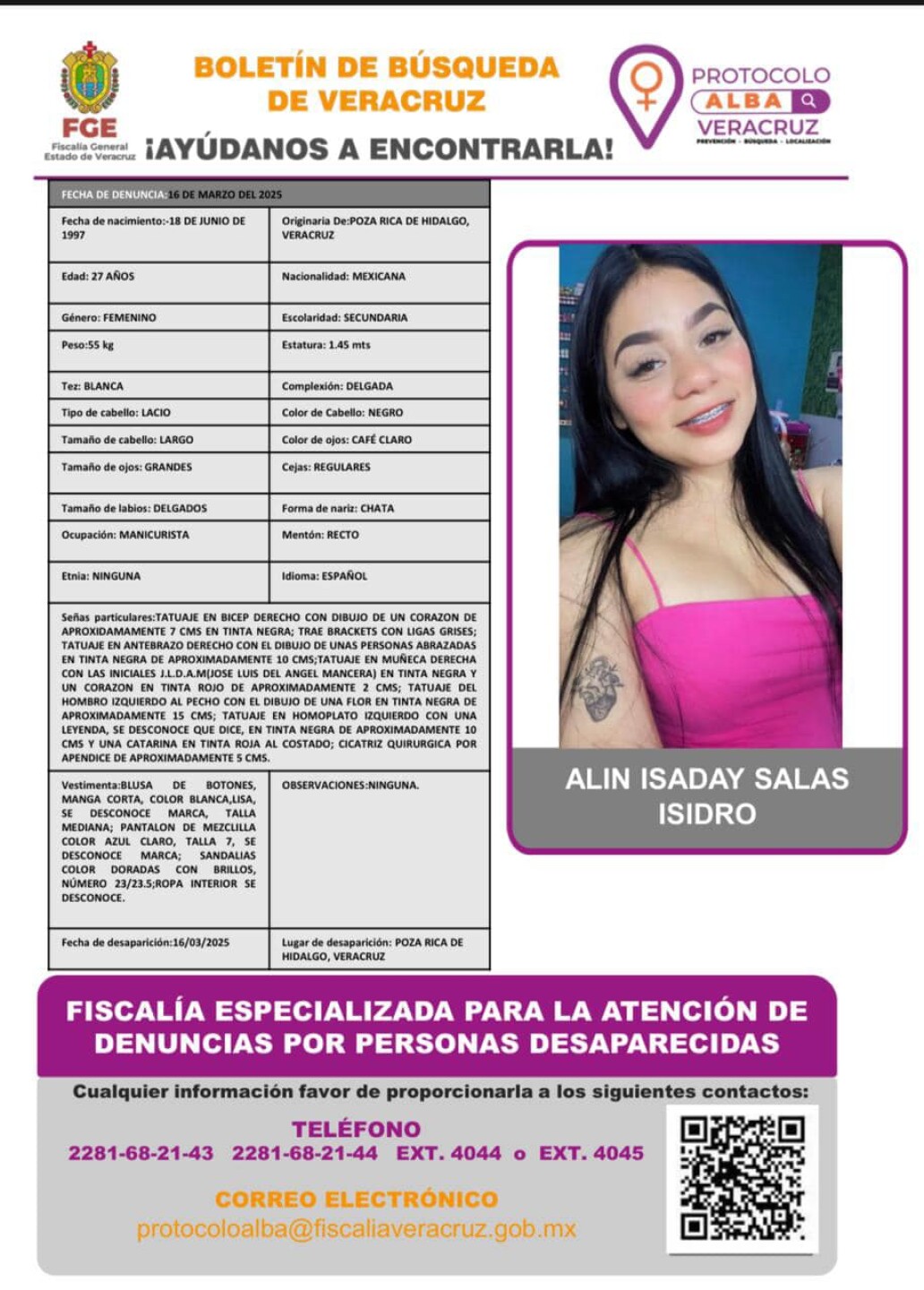 Ficha búsqueda Alin Isaday Salas