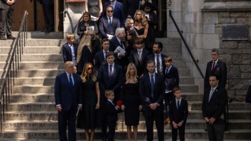 Funeral of Ivana Trump, first wife of ex-president Donald Trump