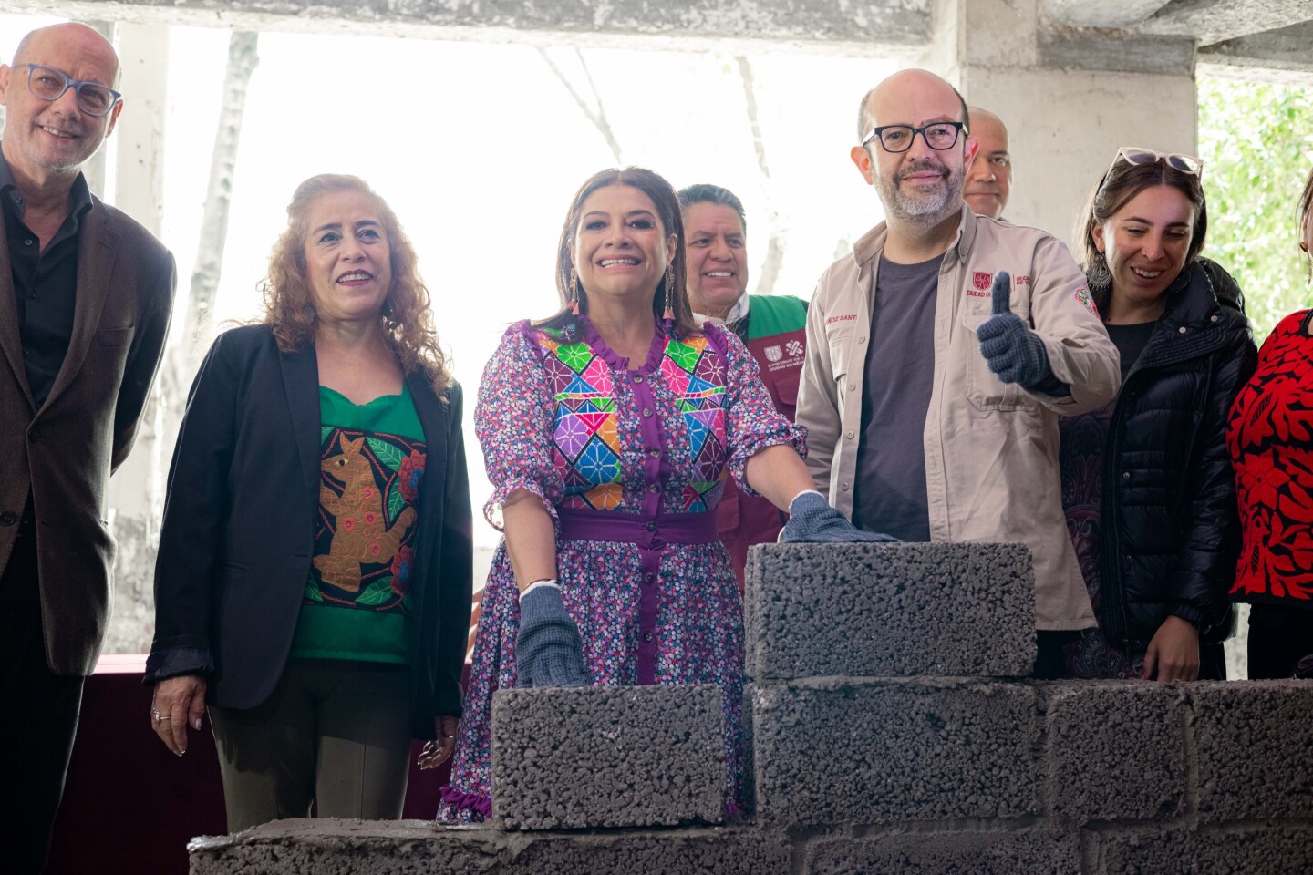Clara Brugada durante la presentación de la estrategia contra la gentrificación
