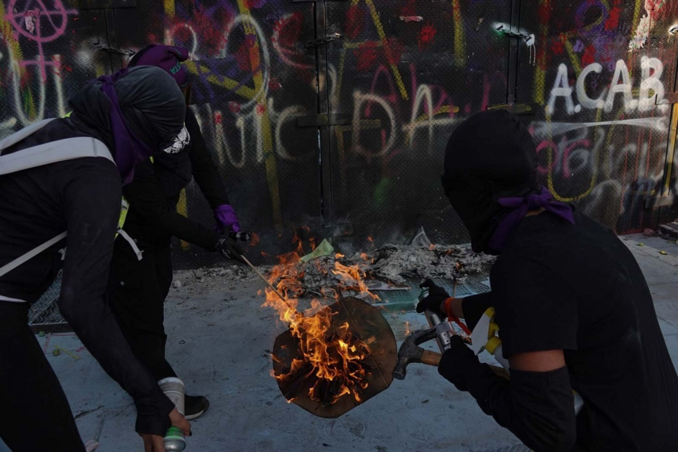 Marcha de mujeres en el Zócalo