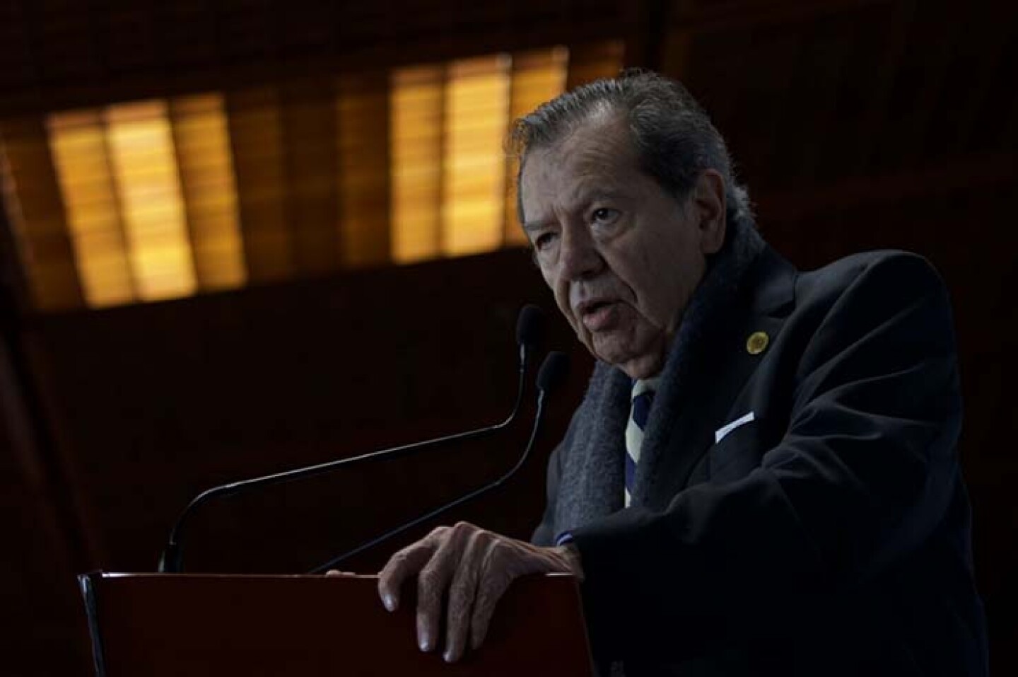 El diputado Porfirio Muñoz Ledo ofreció conferencia de prensa