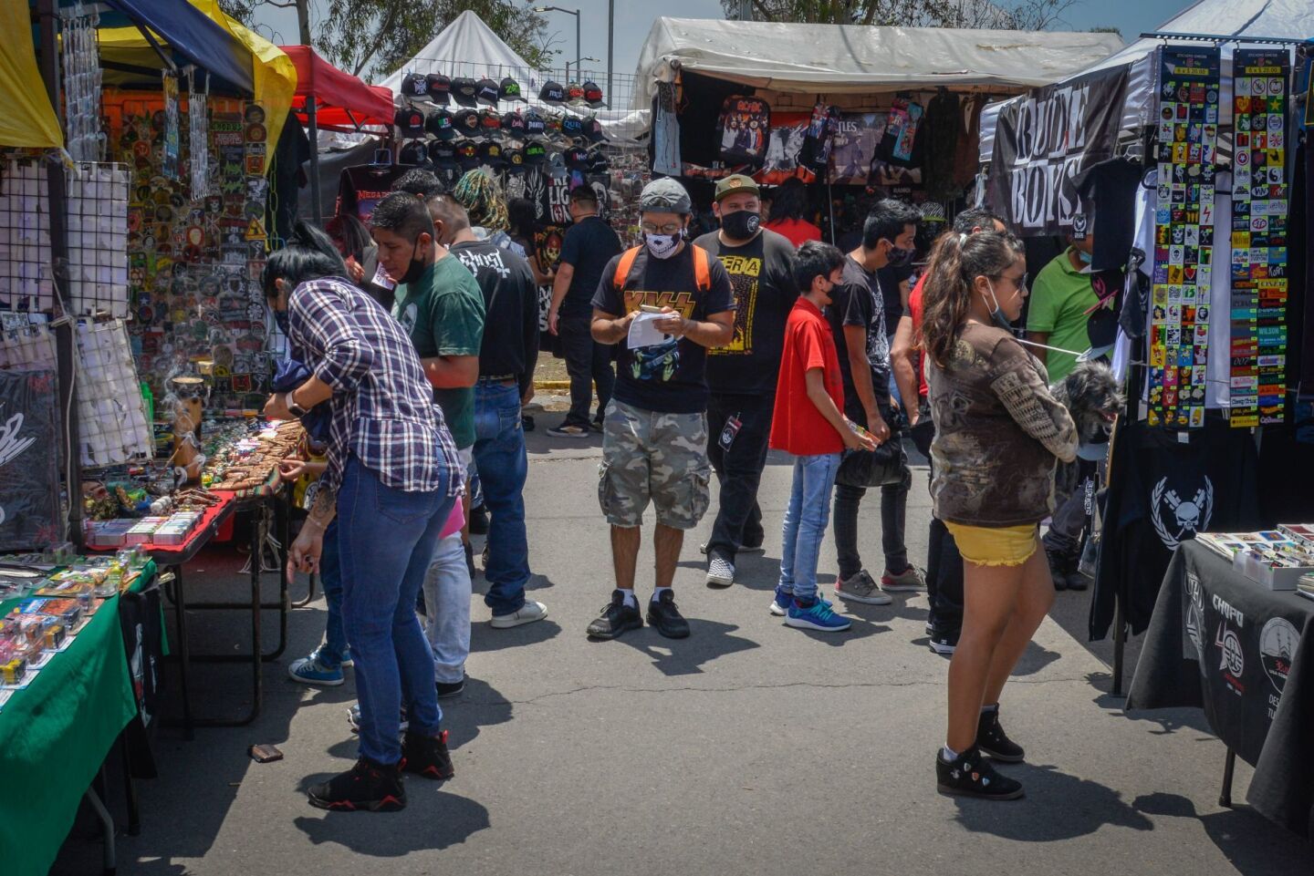 Decenas de personas acudieron al tradicional "Tianguis Cultural El Chopo" que en esta ocasión fue instalado en el Centro Cultural El Castillo ubicado sobre avenida Chimalhuacán.