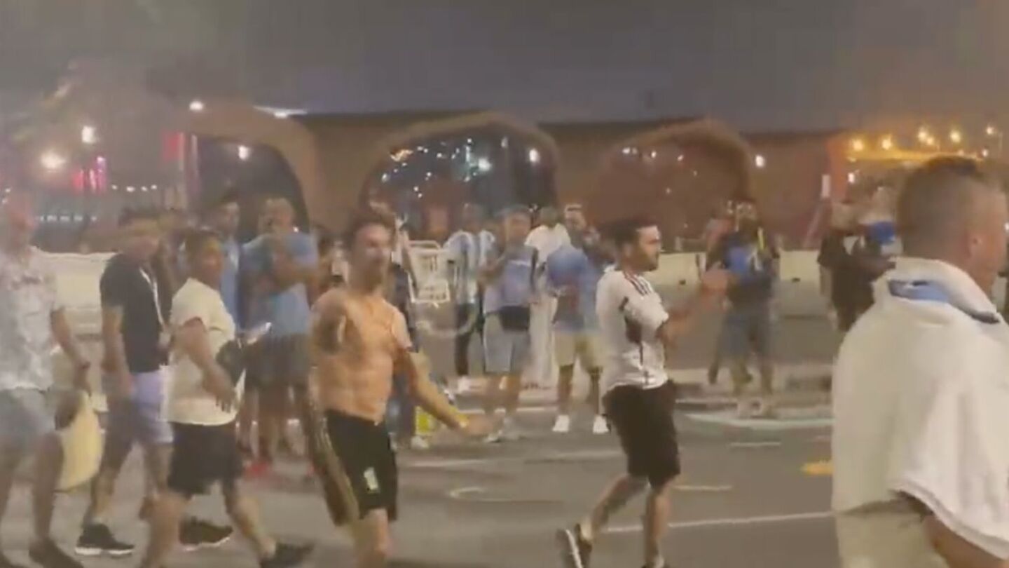 Pelea entre mexicanos y argentinos en Qatar