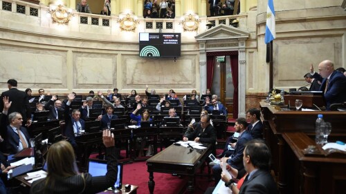 Senado de Argentina durante una sesión ordinaria en Buenos Aires