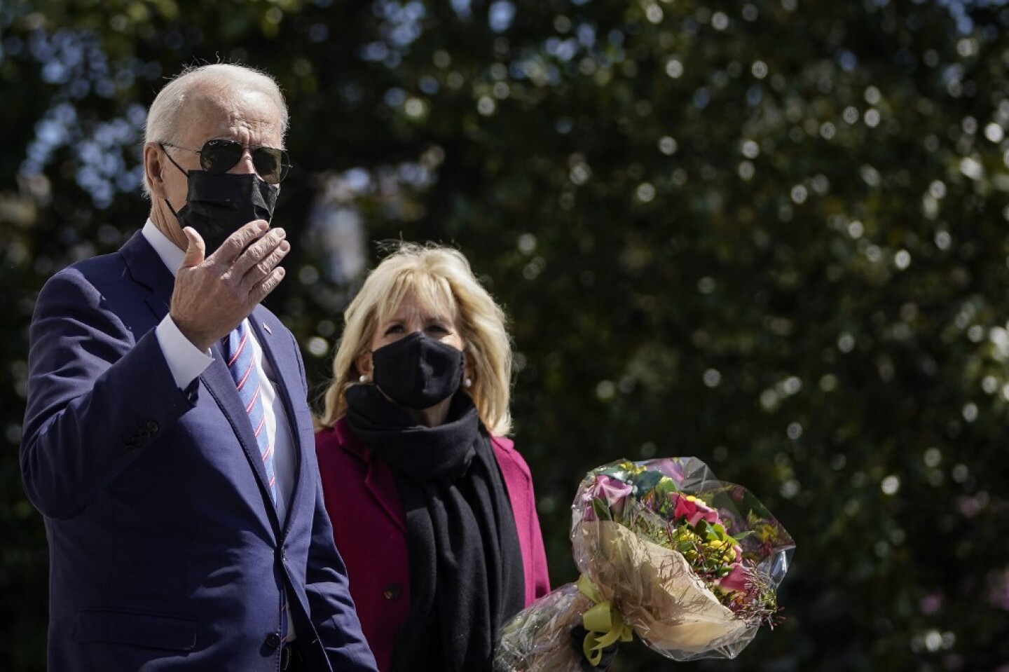 President Biden Departs White House For Easter Weekend At Camp David