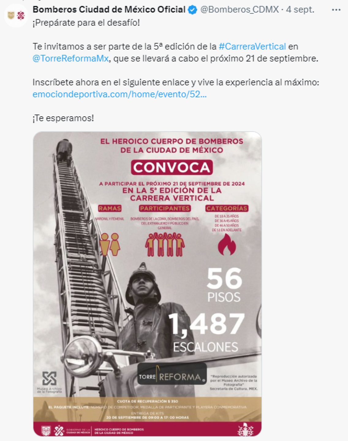 Foto de la carrera vertical CDMX