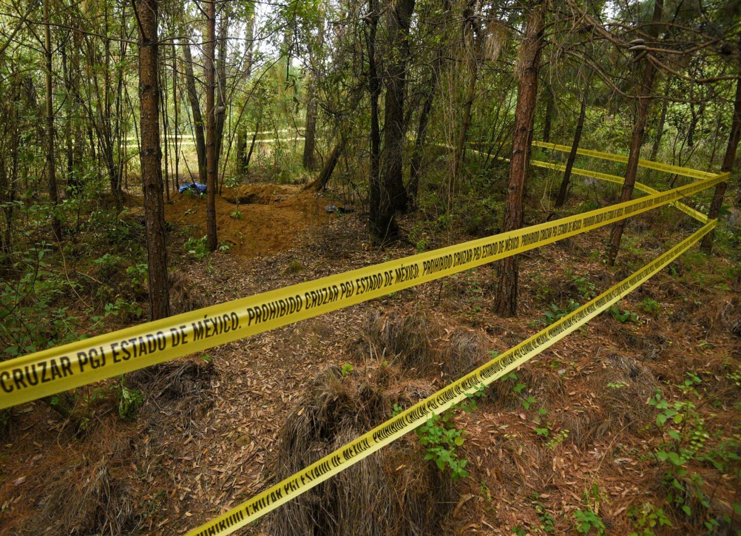 Localizan al menos 9 fosas clandestinas con paquetes de restos humanos en dos parajes en San Juan Coapanoya en Ocoyoacac.