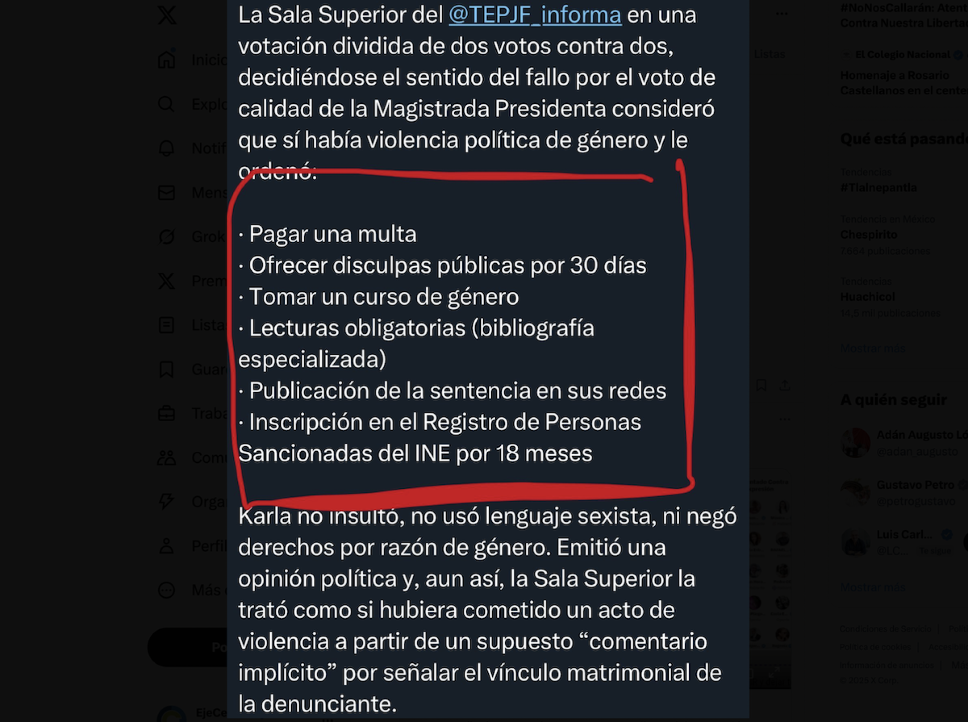Karla Estrella fue sancionada por el TEPJF