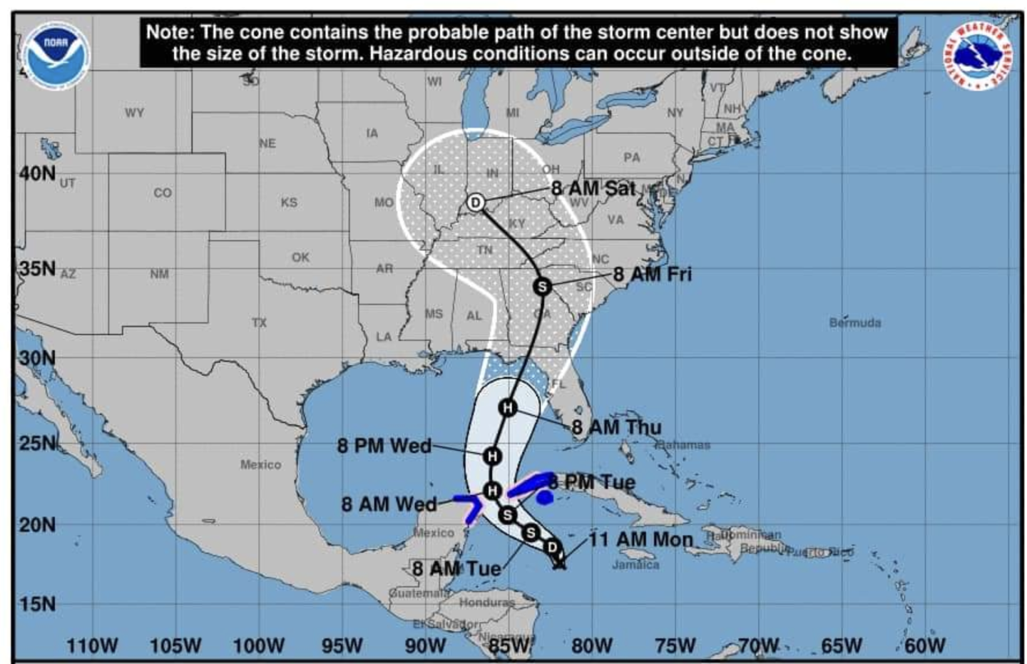 Ciclón tropical "Nueve" se acerca a Quintana Roo