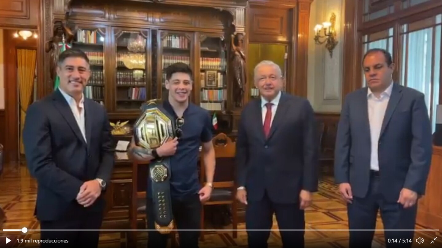 brandon moreno visita a lopez obrador
