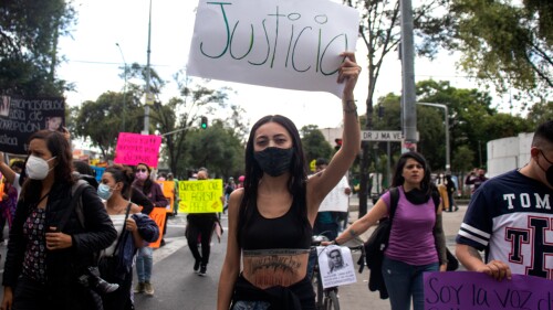 Marcha para exigir justicia por Polly y Fernanda