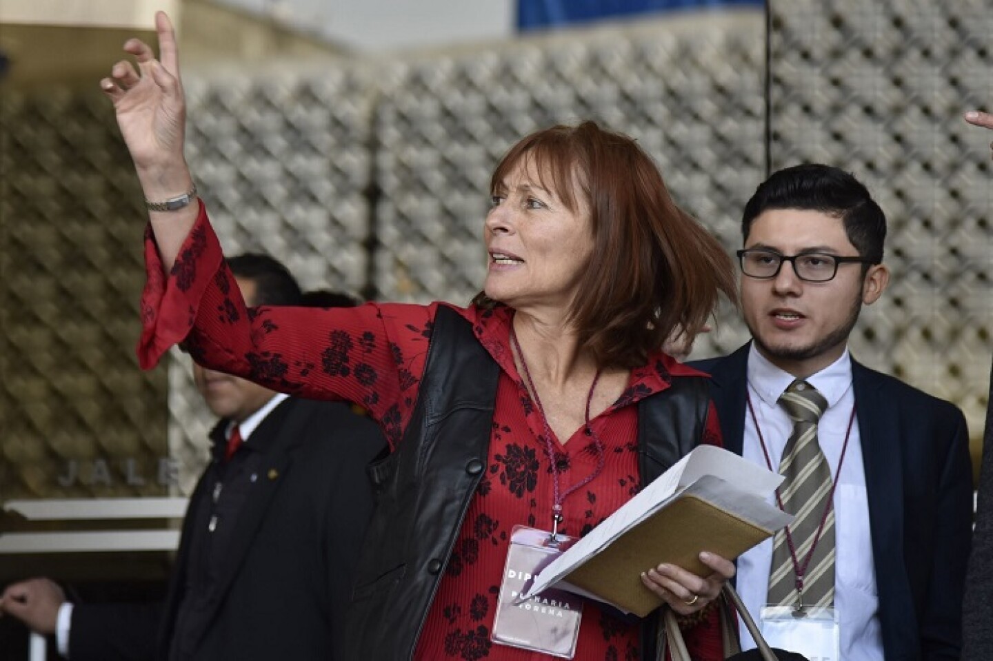 Tatiana Clouthier, diputada de Morena, durante la conferencia de prensa de la mesa de diálogo “Austeridad y combate a la corrupción”.