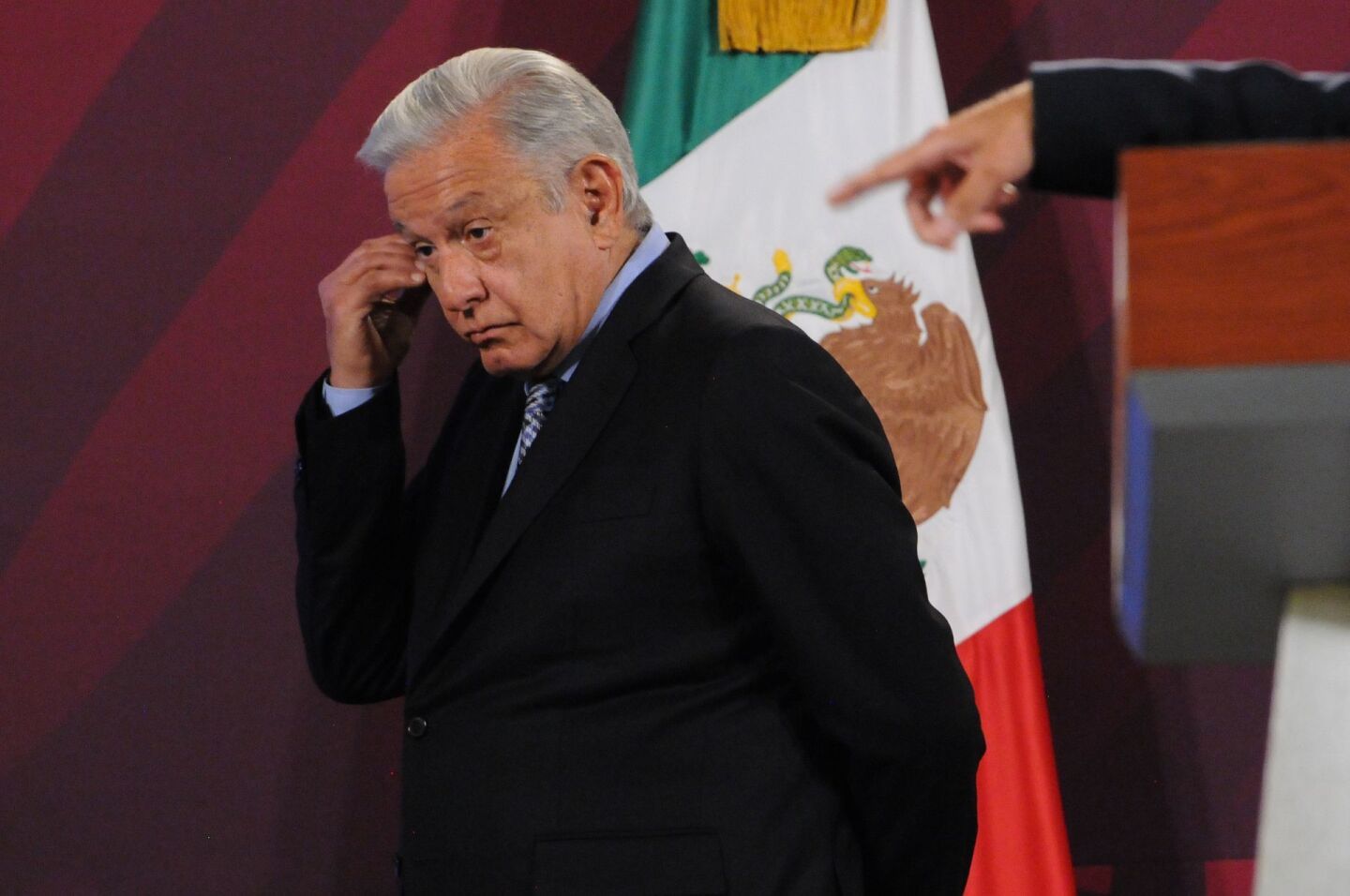 AMLO Andrés Manuel López Obrador, presidente de México, durante la conferencia mañanera.