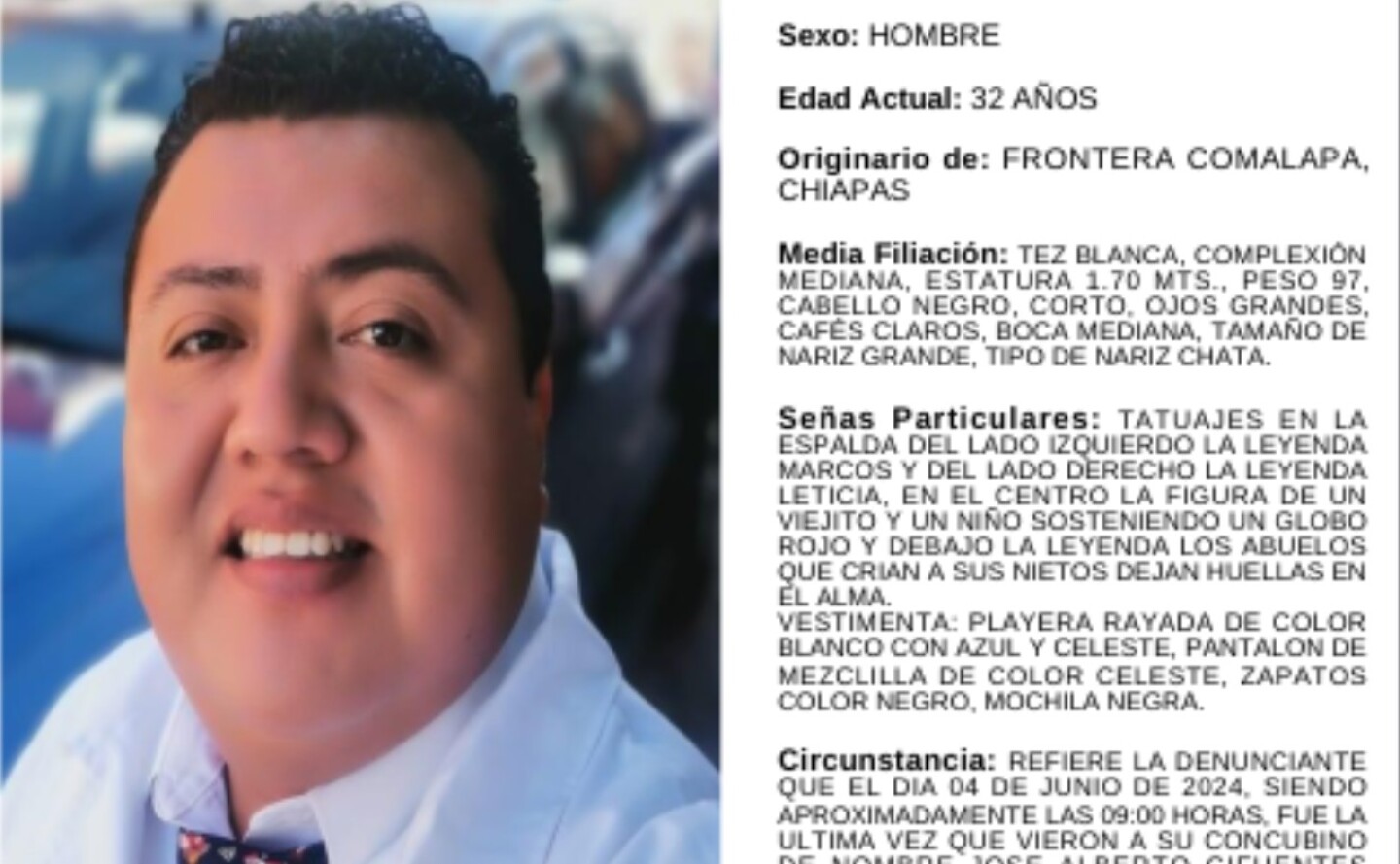 desaparición José Alberto Cifuentes