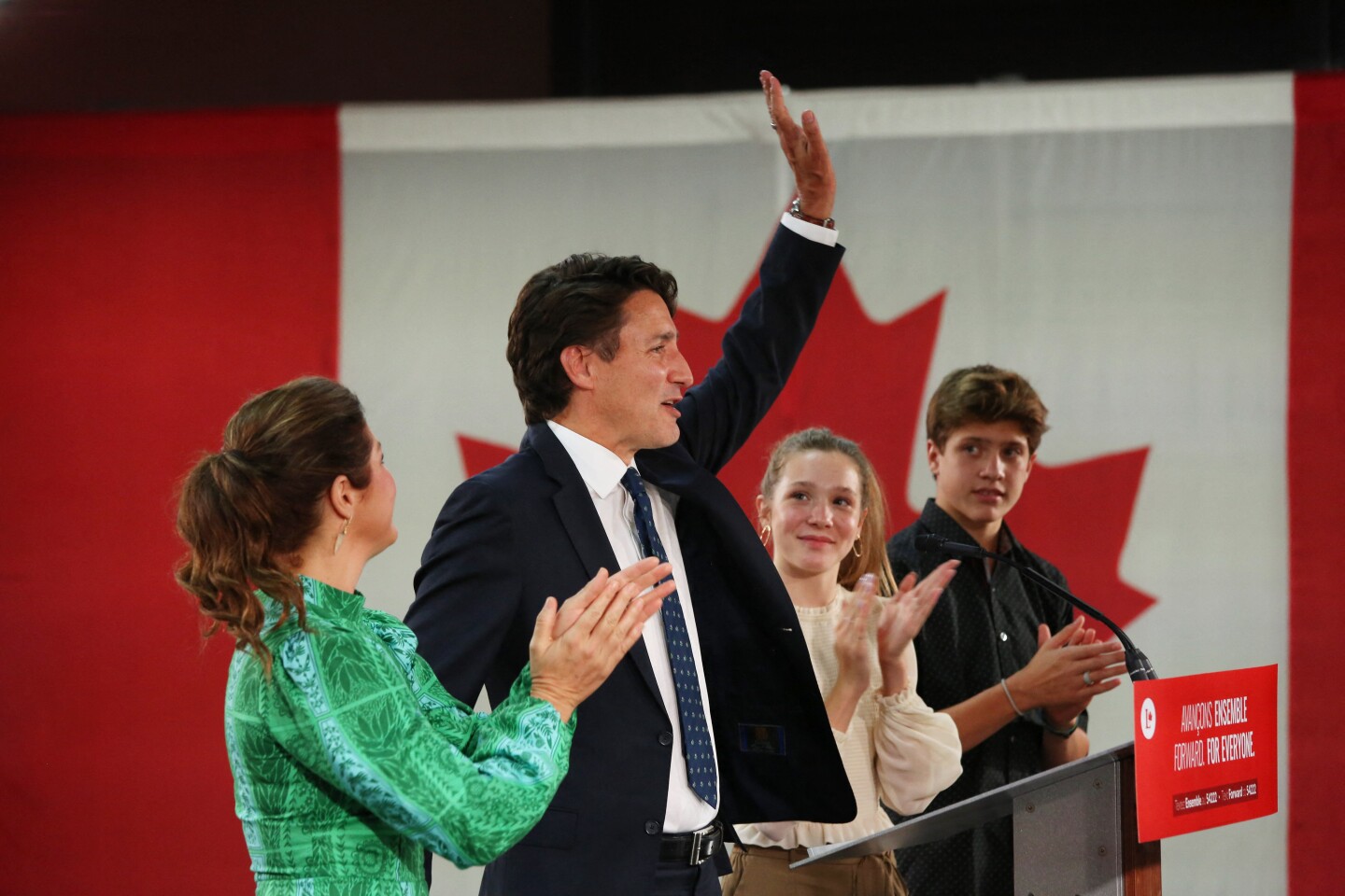 Prime Minister Justin Trudeau Holds Election Night Event In Montreal