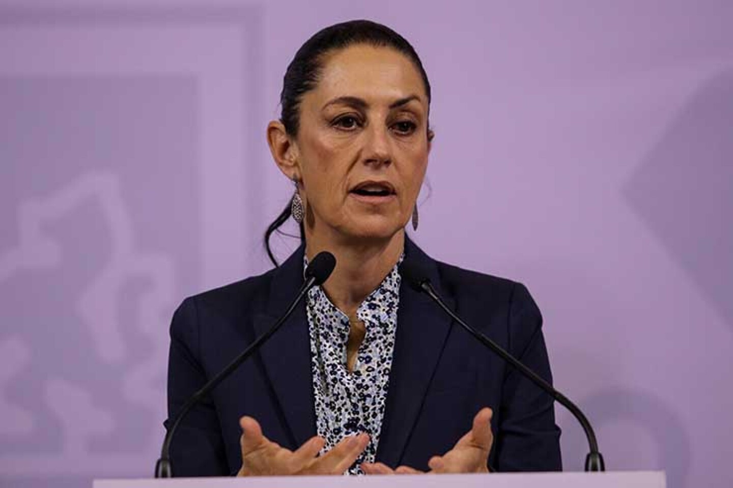 Claudia Sheinbaum, jefa de gobierno de la Ciudad de México, durante la conferencia.