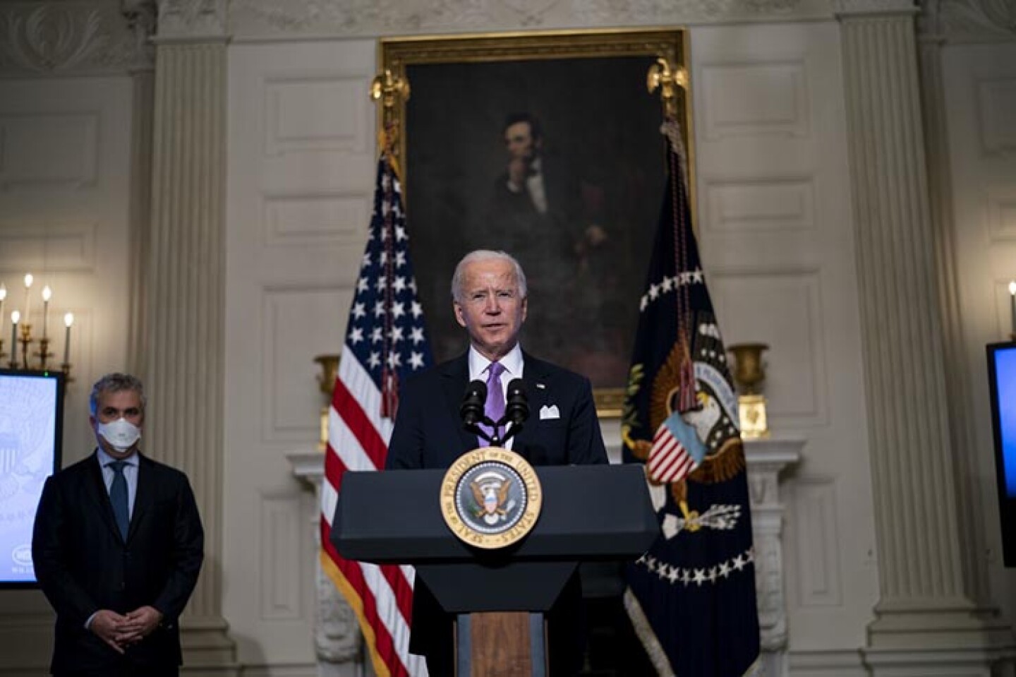 President Biden Discusses His Covid-19 Pandemic Plan At The White House