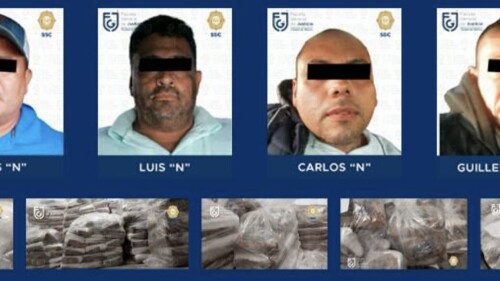 detenidos por decomiso de cocaína en camiones en CDMX