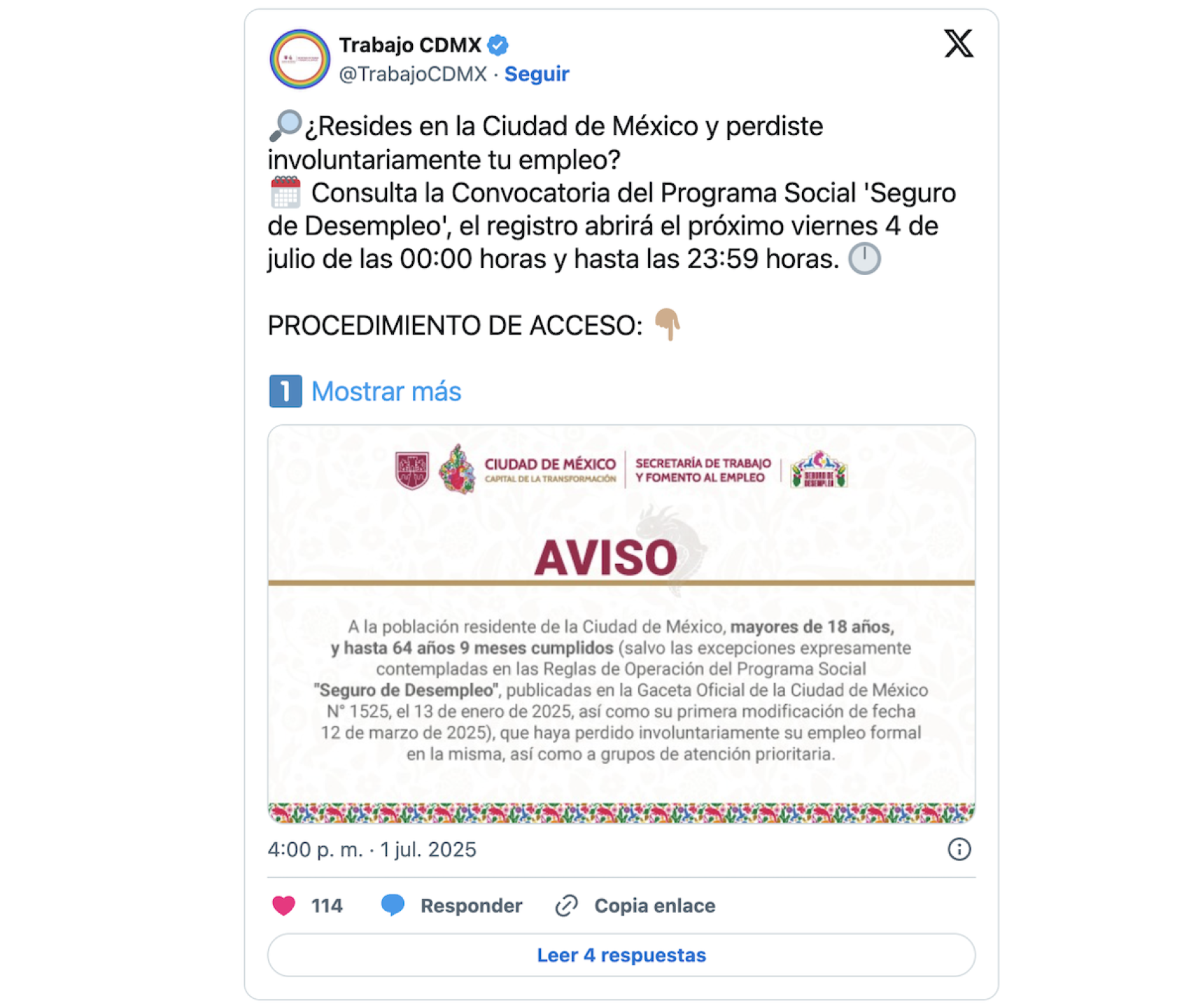 Seguro de Desempleo CDMX