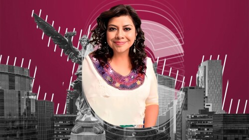 Clara Brugada, candidata a la Jefatura de Gobierno de CDMX