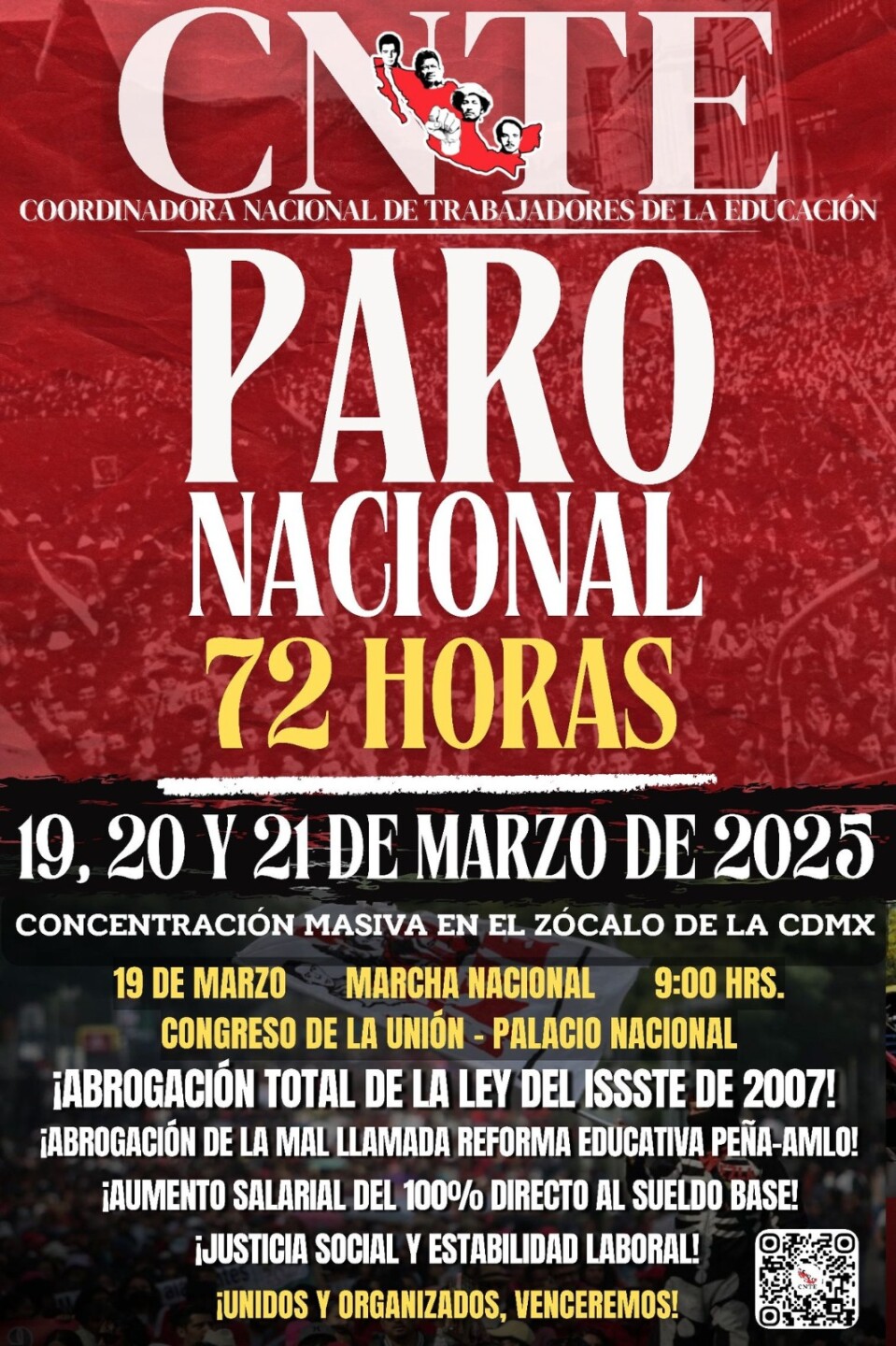 Paro de 72 horas CNTE