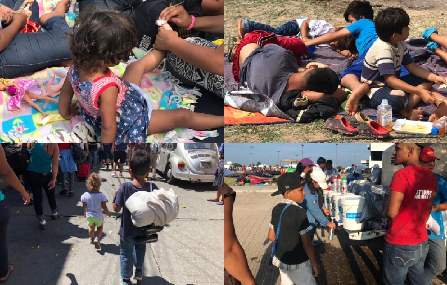 Niños de la caravana migrante