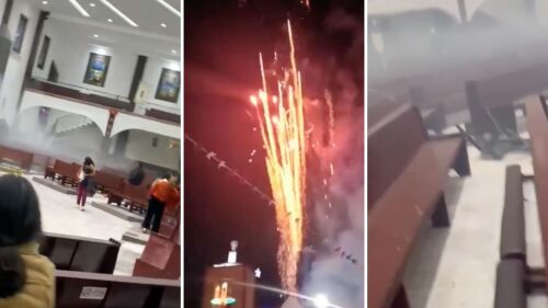 explosión en parroquia de Querétaro por pirotecnia