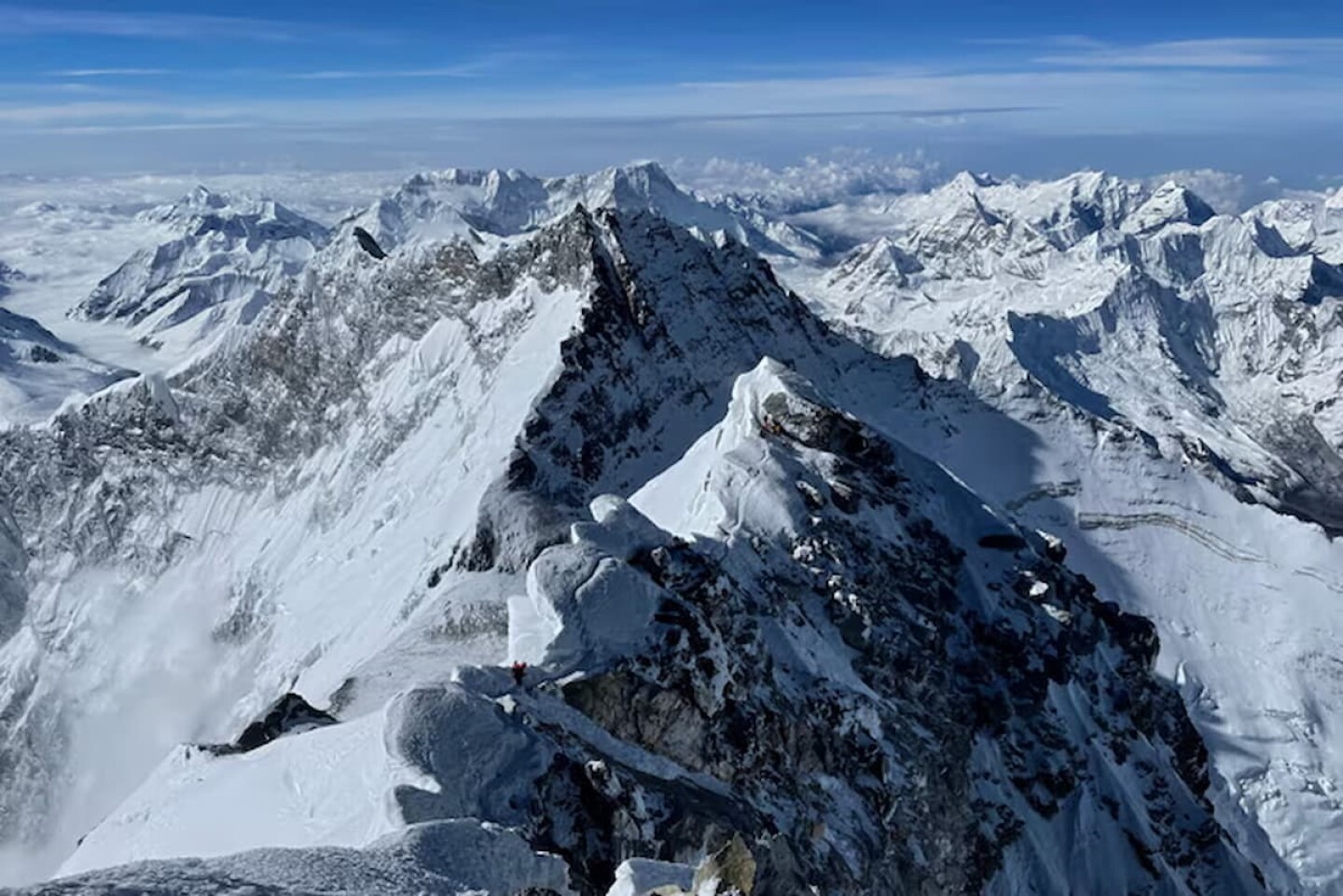 Alpinistas en el Everest