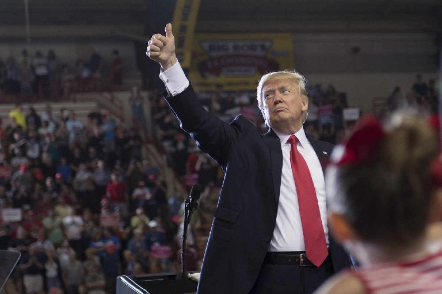 US President Donald Trump marks 100 days in office with a rally in Pennsylvania