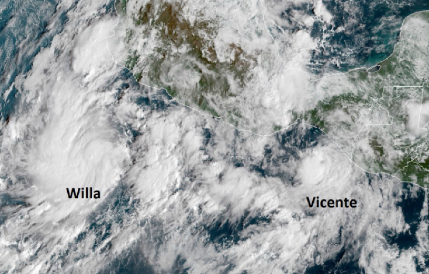 "Willa" "Vicente" Tormenta tropical