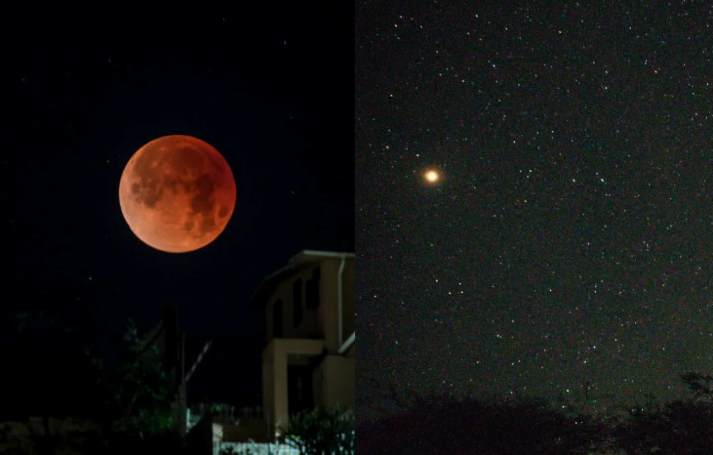 Foto Marte y Luna