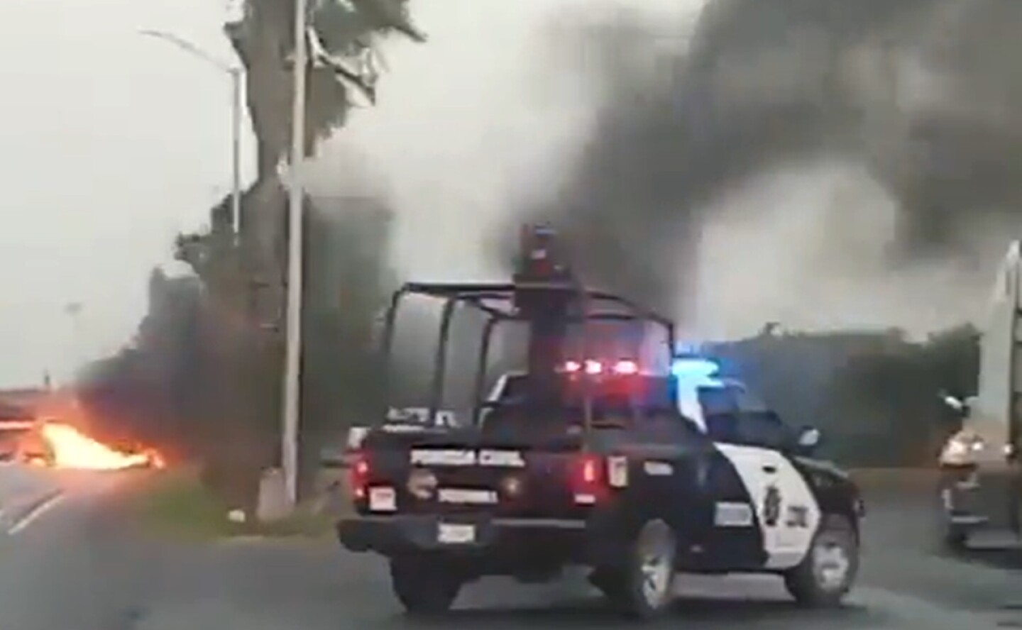 Bloqueos en la Carretera Nacional en Nuevo León