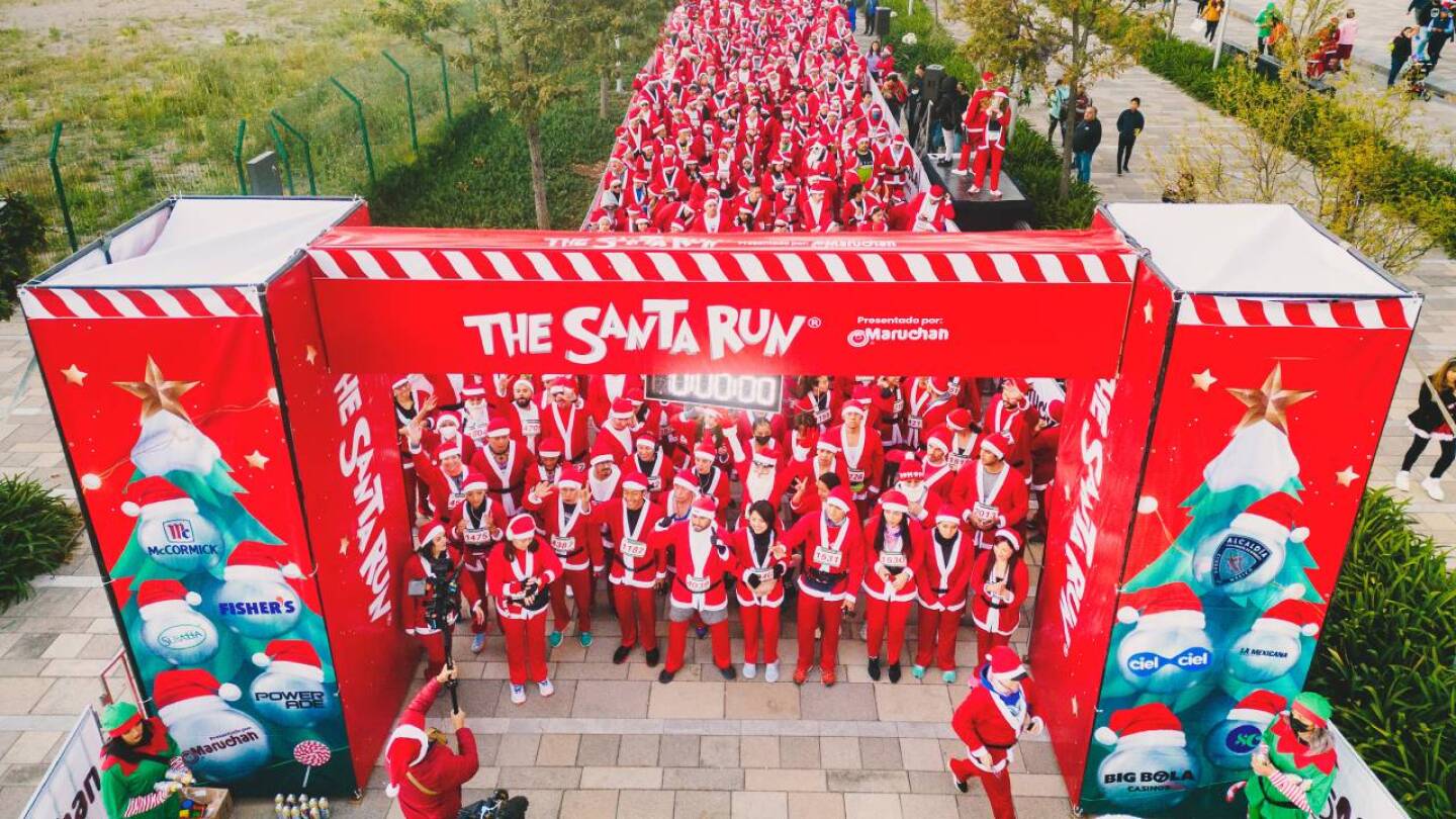 Carrera The Santa Run en CDMX fecha recorrido inscripcion