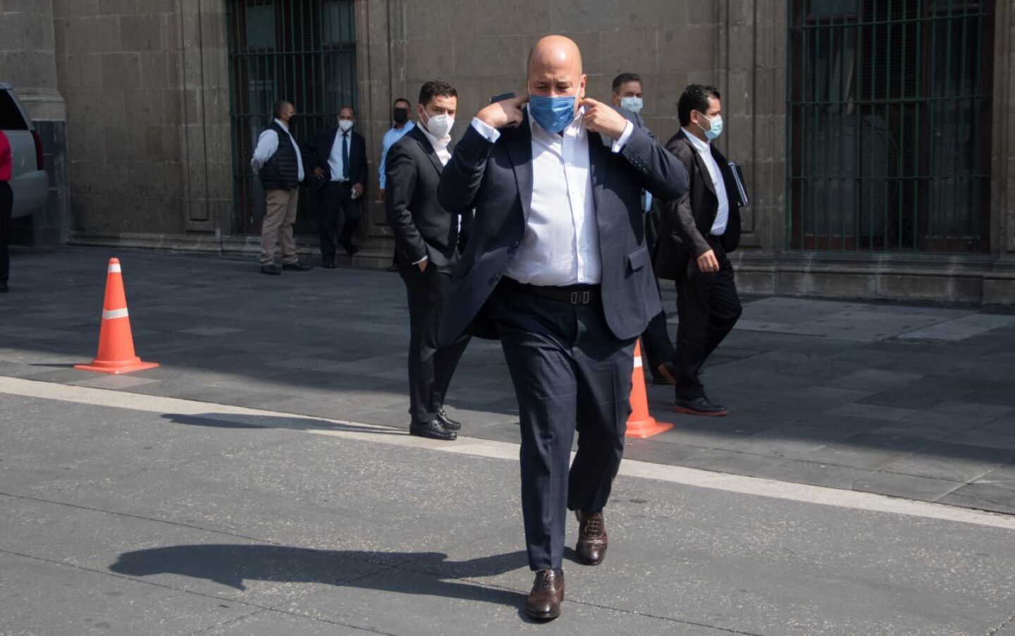 Enrique Alfaro, a su llega a Palacio Nacional