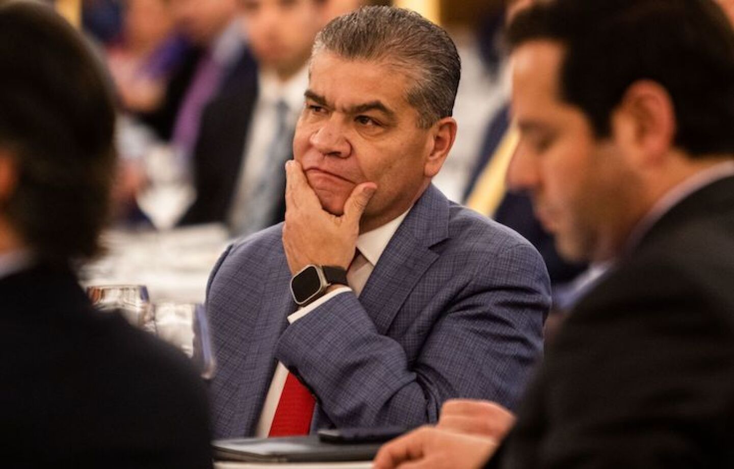 Miguel Ángel Riquelme, gobernador de Coahuila en la presentación de Invest In La Laguna, en el Club de Industriales de Polanco.