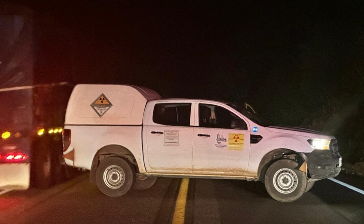 Camioneta robada con fuente radiactiva en Chiapas