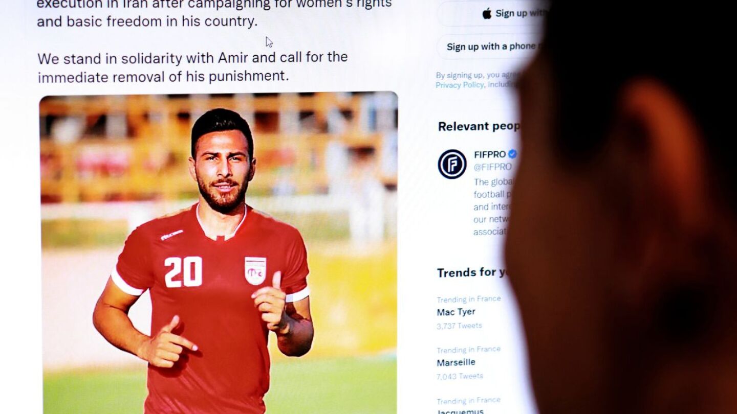 jugador de irán es condenado a muerte por apoyar a mujeres
