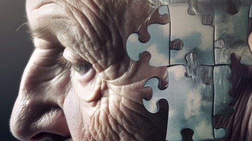 Memory loss, dementia and alzheimer concept, created with Generative AI technology