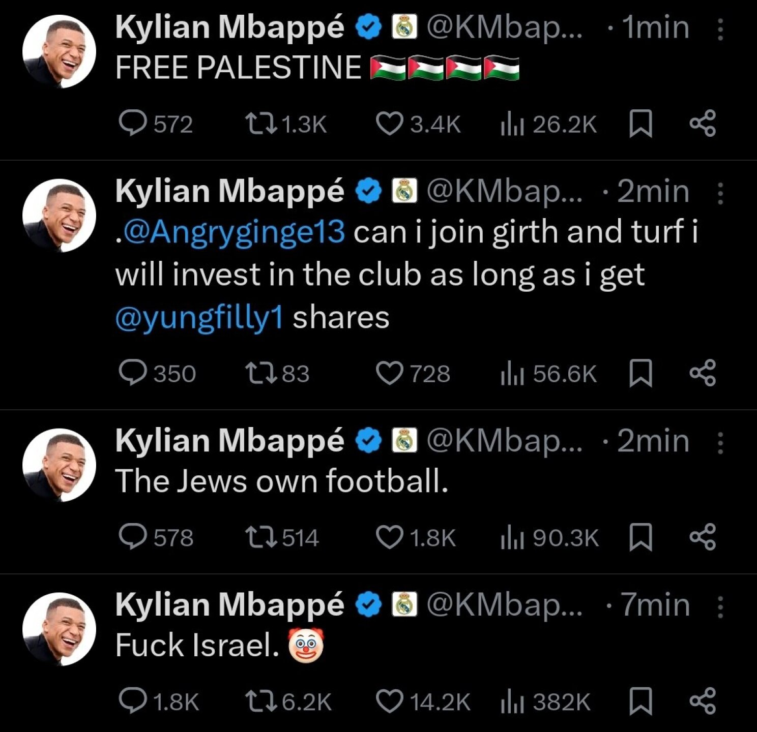 Hackean cuenta de Mbappé