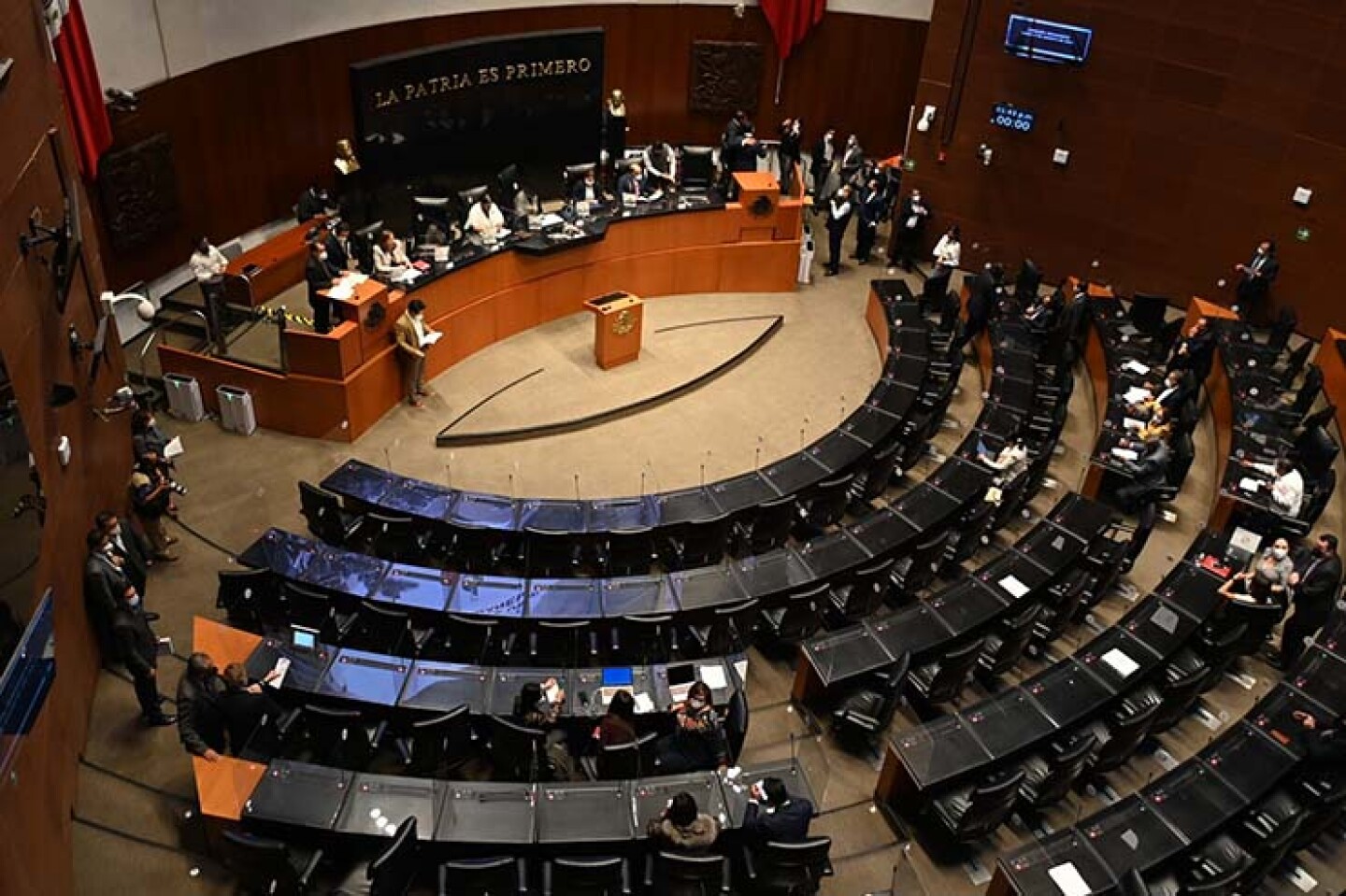 Sesión de la Comisión Permanente en la Cámara de Senadores.