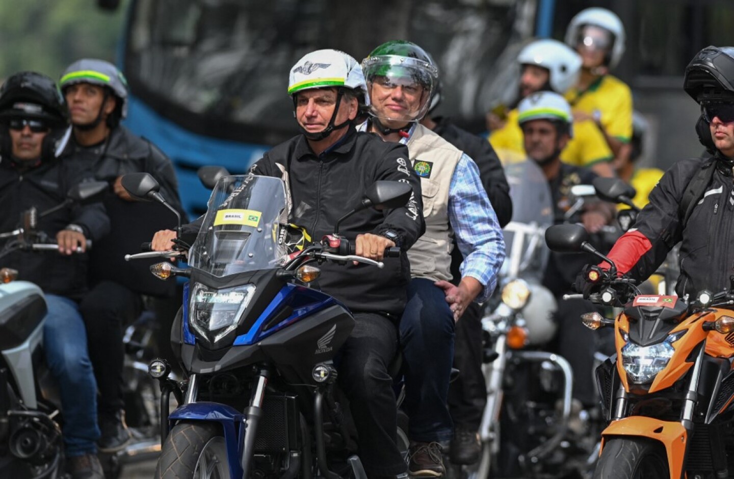 BRAZIL-POLITICS-MOTORCADE-RALLY-BOLSONARO