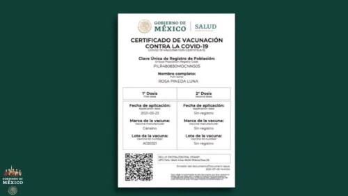 Certificado de vacunación