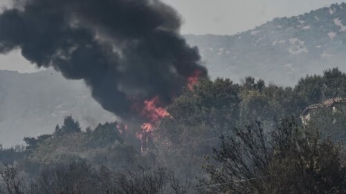 incendios forestales en el noreste de Grecia