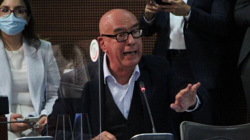 El senador Dante Delgado durante la instalación de la Comisión de Justicia en el Senado de la República