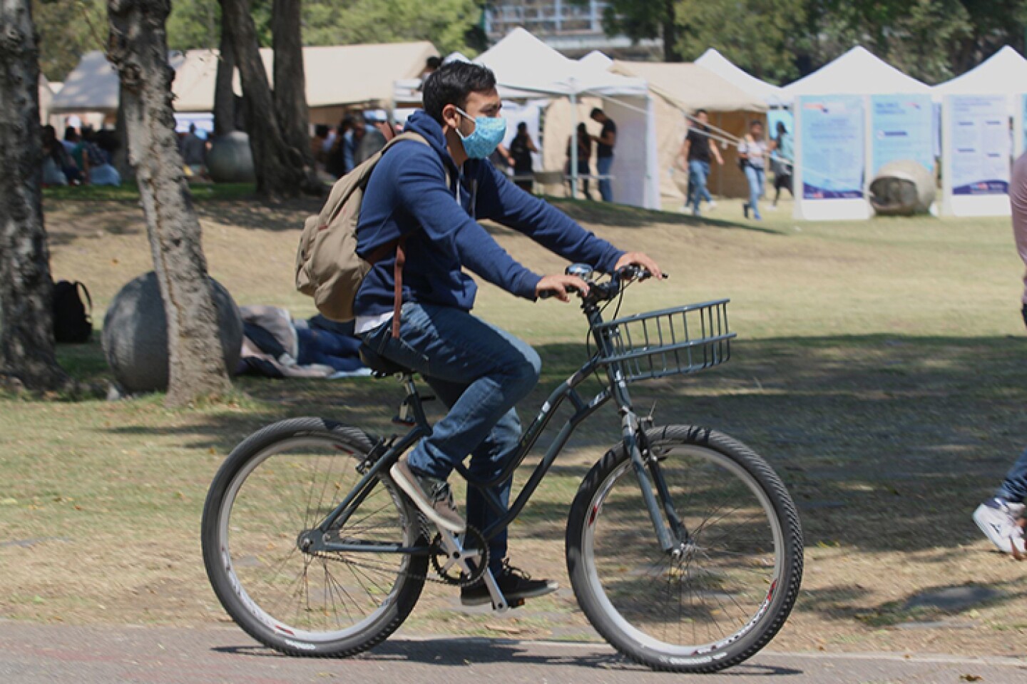 Aspectos y medidas cautelares aplicadas en  Ciudad Universitaria luego de que expertos de la máxima casa de estudios declararon la entra de la segunda etapa ante la pandemia del COVID-19.