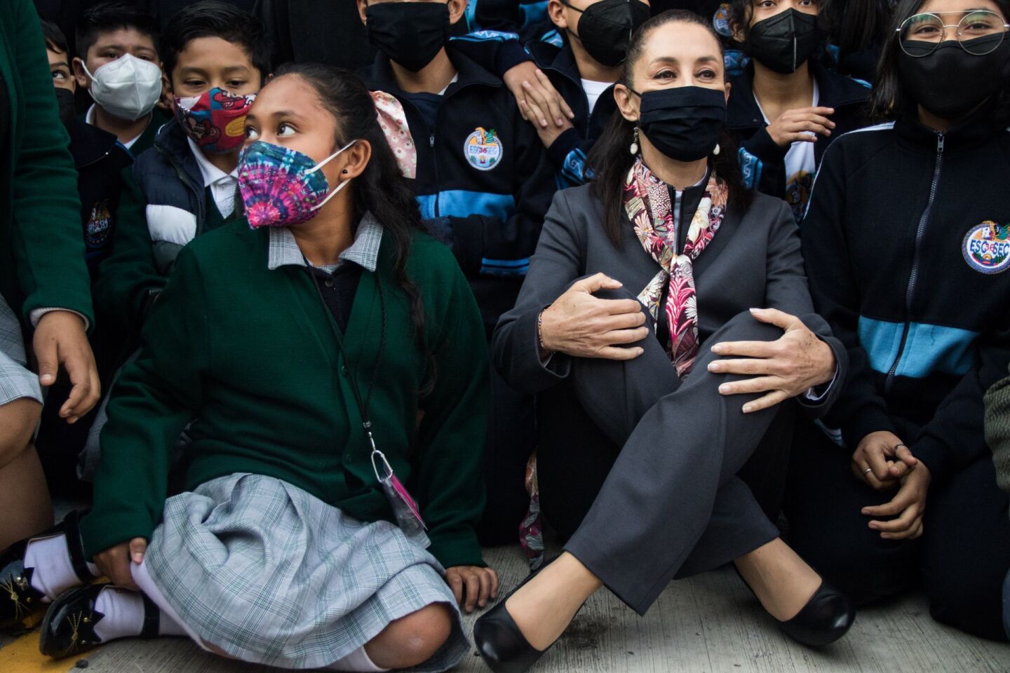 Claudia Sheinbaum Pardo, jefa del Gobierno de la Ciudad, en la Secundaria 36 de la alcaldía de Xochimilco.