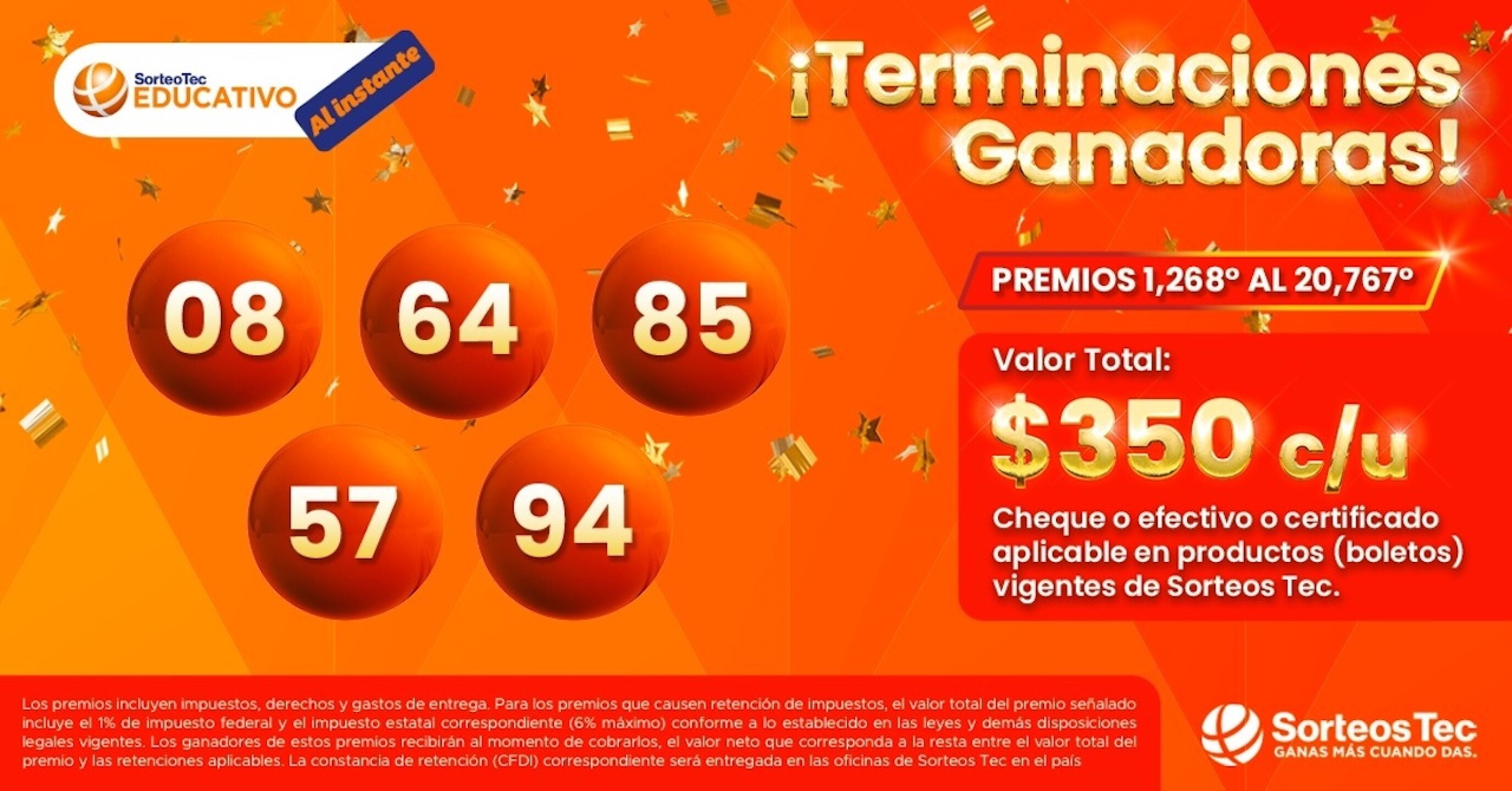 Resultados Sorteo Tec Educativo 2024: ganadores 18 de mayo