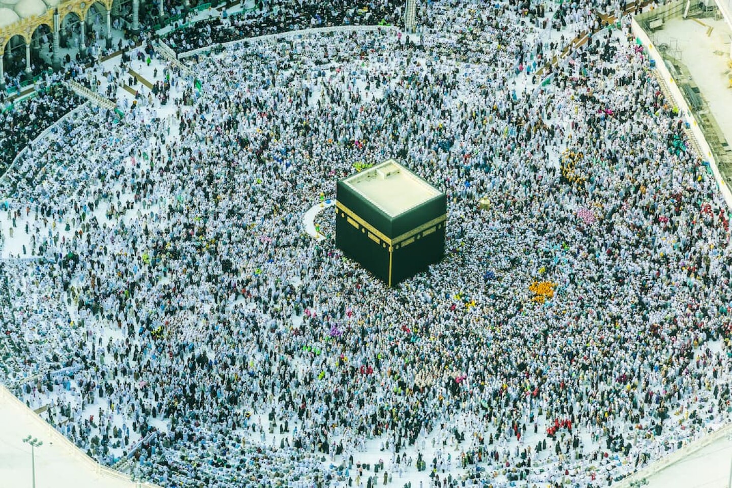 La peregrinación islámica Anual del Hajj a La Meca, Arabia Saudita, la ciudad más sagrada para los musulmanes hach